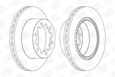 DB Диск тормозной задн.Sprinter,VW Crafter 06- (303,4*28) CHAMPION 569138CH фото товара