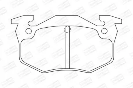 Гальмівні колодки зад. Peugeot 206 99-/Renault Megane I 96-03 для CHAMPION 571334CH фото товару