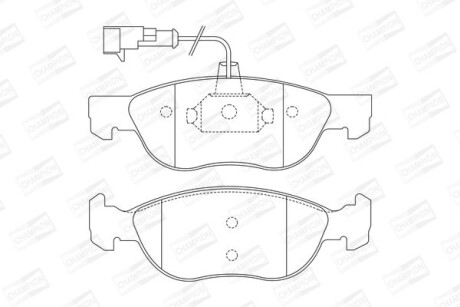 Колодки гальмівні дискові CHAMPION 571883CH фото товару
