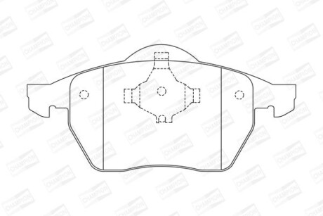 Колодки гальмівні дискові CHAMPION 571921CH фото товару