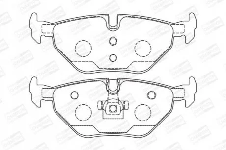 Колодки тормозные дисковые задние BMW 3 (E46) 97-05, 3 Compact (E46) 01-05 (5719 для CHAMPION 571960CH фото товара