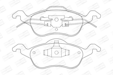Колодки гальмівні дискові CHAMPION 571967CH фото товара