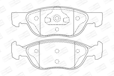 Колодки гальмівні дискові CHAMPION 571973CH фото товару
