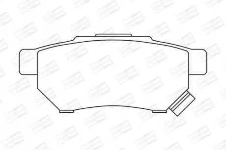 Колодки гальмівні дискові задні HONDA CIVIC VI Fastback (MA, MB) 94-01, CIVIC VI Hatchback (EJ, EK) 95-01 для CHAMPION 572136CH фото товару