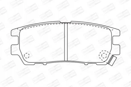 Колодки гальмівні дискові задні MITSUBISHI DELICA / SPACE GEAR 94-07, L400 Van для CHAMPION 572200CH фото товару