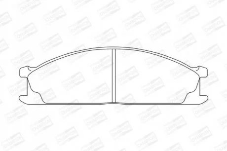 Колодки гальмівні дискові передні Nissan Navara (98-), NP300 Pickup (08-), Terrano (I,II) для Nissan CHAMPION 572373CH фото товару