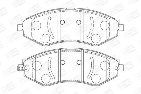 Колодки гальмівні дискові CHAMPION 572408CH фото товару