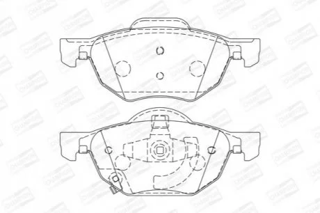 Колодки тормозные дисковые передние Honda Accord (03-) для CHAMPION 572480CH фото товара