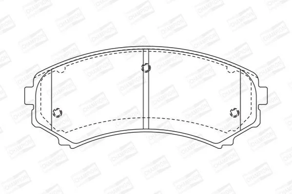<strong>Колодки гальмові дискові передні MAZDA E2000, E2200, MITSUBISHI Montero, Paje CHAMPION 572497CH (фото 1)</strong>