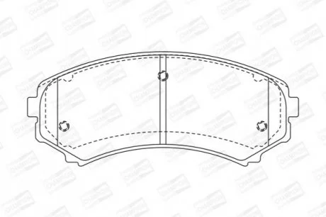 Колодки гальмові дискові передні MAZDA E2000, E2200, MITSUBISHI Montero, Paje для CHAMPION 572497CH фото товару