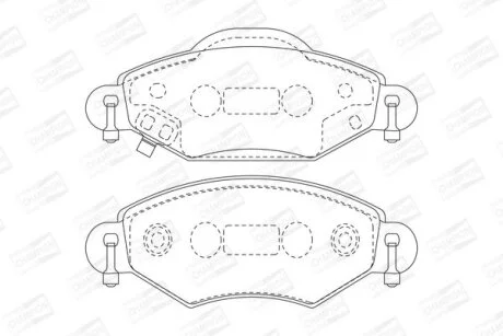 Колодки гальмівні дискові для Toyota CHAMPION 572510CH фото товару