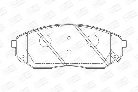 Колодки тормозные дисковые передние KIA SORENTO I (JC) 02-11|MAZDA 626 II (GC) 8 для CHAMPION 572511CH фото товара
