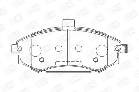 Колодки тормозные дисковые передние Hyundai Elantra III/ Kia Cerato I для CHAMPION 572513CH фото товара