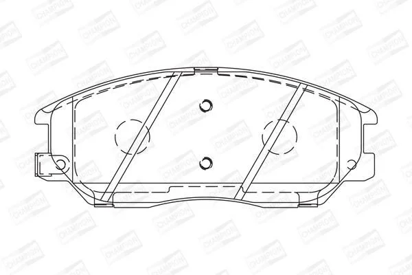 <strong>Колодки гальмівні дискові передні Hyundai Terracan (03-06)/ SsangYong Rexton/Rexton II CHAMPION 572518CH (фото 1)</strong>