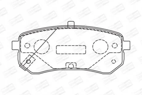 Колодки тормозные дисковые задние HYUNDAI i10 I (PA) 07-|KIA PICANTO I (SA) 04-1 для CHAMPION 572527CH фото товара
