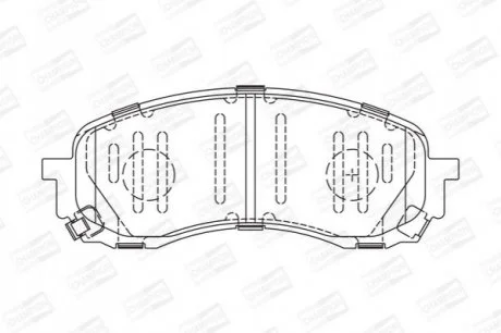 Колодки тормозные дисковые передние SUBARU IMPREZA Estate (GG) 00-08, IMPREZA Hatchback (GR, GH, G3) 07-14 для CHAMPION 572571CH фото товара