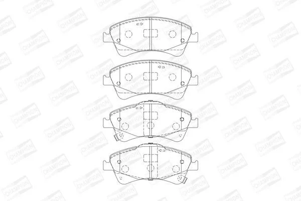 <strong>Колодки гальмівні дискові передні Toyota Avensis (T27) (08-18) CHAMPION 572600CH (фото 1)</strong>