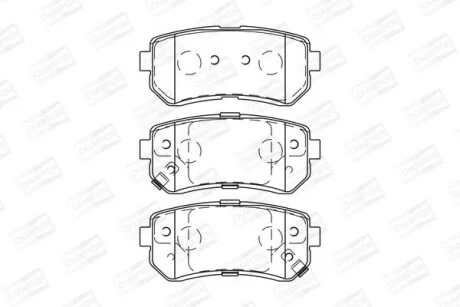 Колодки тормозные дисковые задние Hyundai i30 (07-12), ix35 (10-15)/ Kia Sportag для CHAMPION 572604CH фото товара