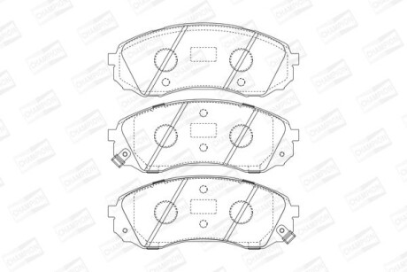 Колодки гальмівні дискові CHAMPION 572619CH фото товару