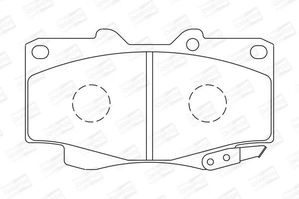 <strong>Колодки тормозные дисковые передние Toyota Fortuner (04-15), Hilux VII (CHAMPION 572625CH (фото 1)</strong>