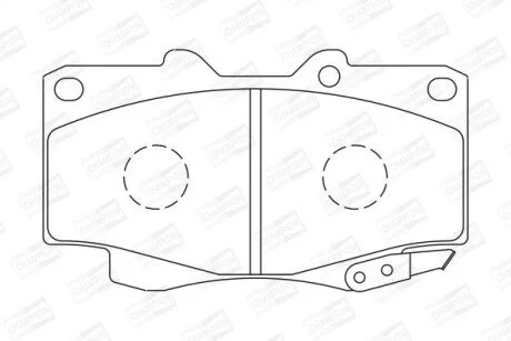 Колодки тормозные дисковые передние Toyota Fortuner (04-15), Hilux VII (для CHAMPION 572625CH фото товара