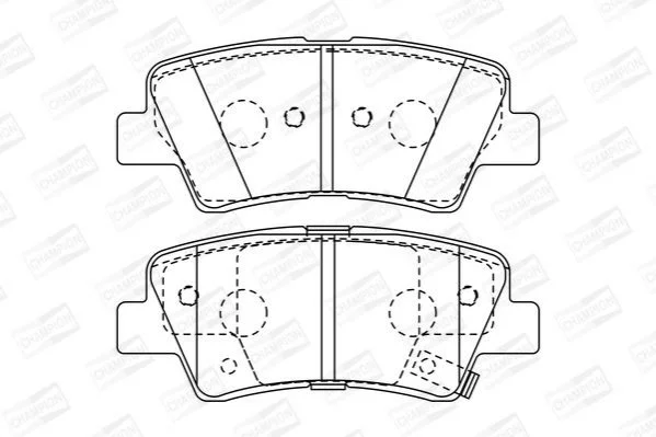 <strong>Колодки тормозные дисковые задние HYUNDAI ACCENT IV (RB) 10-, ACCENT IV Saloon (CHAMPION 572629CH (фото 1)</strong>