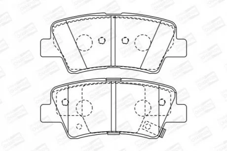 Колодки тормозные дисковые задние HYUNDAI ACCENT IV (RB) 10-, ACCENT IV Saloon (для CHAMPION 572629CH фото товара