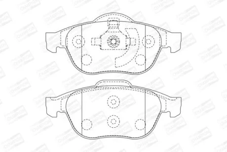 Колодки гальмівні дискові для CHAMPION 573025CH фото товара