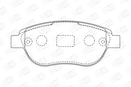 Колодки тормозные дисковые Citroen C4 I/ Peugeot 307 (03-09) для CHAMPION 573031CH фото товара