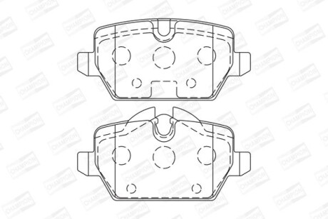 Колодки гальмівні дискові CHAMPION 573136CH фото товара