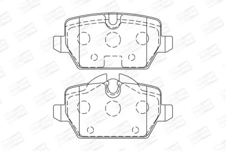 Колодки тормозные дисковые задние BMW 1 (E81,E87), 3 (E90) для CHAMPION 573136CH фото товара