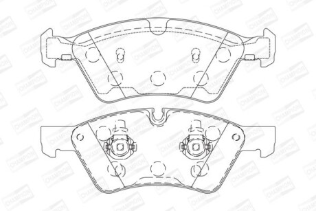 Колодки гальмівні дискові CHAMPION 573175CH фото товара