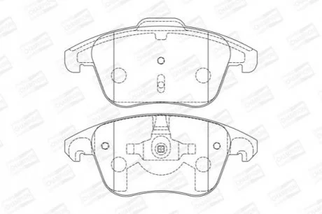 Колодки гальмівні дискові передні Citroen C4 Picasso (07-13), C4 II/ Peugeot 5008 I для Citroen, DS, Peugeot CHAMPION 573193CH фото товару