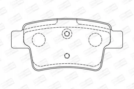 Колодки гальмівні дискові задні Citroen C4 Grand Picasso I (UA_) 06-13, C4 Picasso I MPV (UD_) 06-15 для CHAMPION 573194CH фото товару