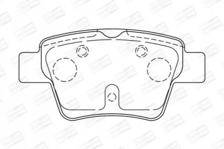 Колодки тормозные дисковые задние Citroen C4 I/ Peugeot 307 (03-09) C для CHAMPION 573235CH фото товара
