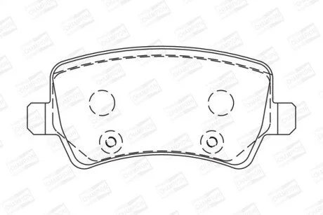 Колодки тормозные дисковые задние Land Rover Freelander 2/ Volvo V60 I, S80 II, для CHAMPION 573250CH фото товара