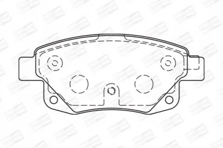 Колодки тормозные дисковые задние Transit 2.2TDCi, 2.3 16V, 2.4 TDCi (06-) (5732 для CHAMPION 573277CH фото товара