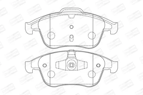 Колодки тормозные дисковые передние Renault Megane III, Scenic III, Fluence (12- для CHAMPION 573316CH фото товара