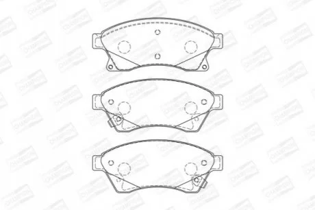 Колодки тормозные дисковые передние CHEVROLET AVEO Saloon (T300) 11-, CRUZE (J300) 09-|OPEL ASTRA J (P10) 09-15 для CHAMPION 573332CH фото товара