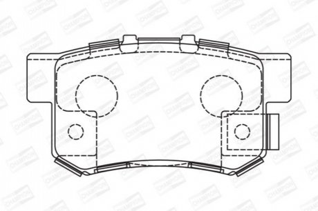 Колодки тормозные дисковые задние HONDA ACCORD VII Tourer (CM, CN) 03-08, CIVIC CHAMPION 573375CH (фото 1)