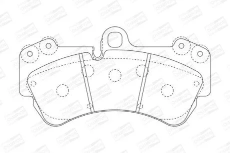 Колодки гальмівні дискові передні Porsche Cayenne (02-10)/ VW Touareg (02-10) для CHAMPION 573376CH фото товару