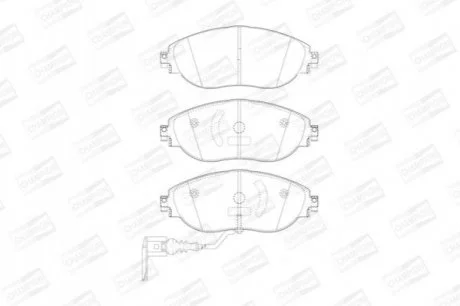 Колодки тормозные дисковые передние Audi A3 (12-20)/ VW Golf VII, Passat B7, Sha для CHAMPION 573418CH фото товара