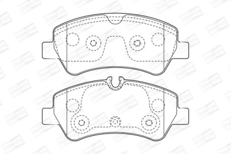 Колодки гальмівні дискові CHAMPION 573434CH фото товара