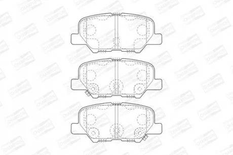 Колодки тормозные дисковые задние Citroen C4 AIRCROSS 10-|MAZDA 6 Estate (GJ, GL) 12- для CHAMPION 573442CH фото товара