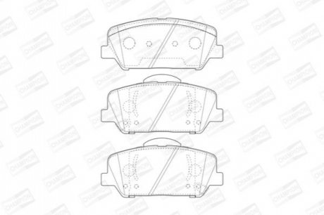Колодки тормозные дисковые передние Kia Optima (10-), Ceed (15-)/Hyundai i30 (11 CHAMPION 573447CH