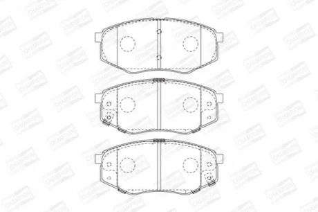 Колодки тормозные дисковые передние HYUNDAI ix20 (JC) 10-, SONATA VI (YF) 09-15| для CHAMPION 573454CH фото товара
