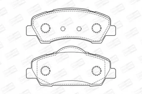 Колодки тормозные дисковые передние Citroen C4 (14-), C-ELYSEE (12-)/Peugeot 301 (12-) для CHAMPION 573461CH фото товара