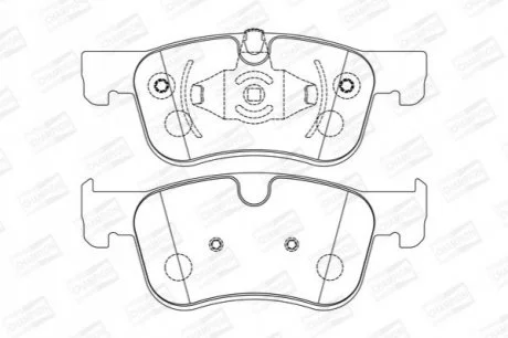 Колодки тормозные дисковые передние Citroen Berlingo (18-), C4 Picasso (13-)/ Op для CHAMPION 573604CH фото товара