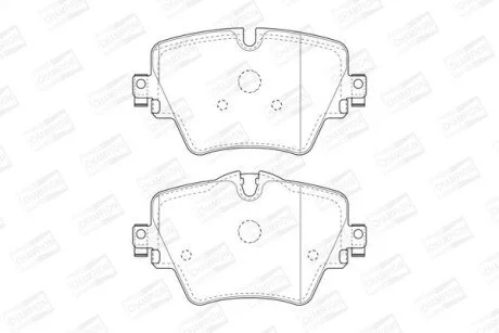 Колодки гальмівні дискові передні BMW 1 (F40), 3 (G20,G80), 5 (G30,F90), X3 (G01,F97) для CHAMPION 573612CH фото товару