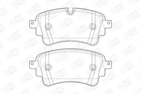 Колодки гальмівні дискові задні Audi A4 (B9), A6 (C8), Q5 (16-)/ VW Touareg (17-) для CHAMPION 573628CH фото товару